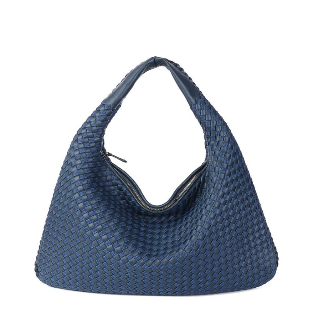 Tiffany & Fred Paris Leather Tote, Navy